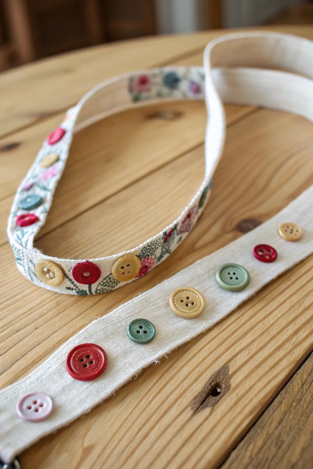 Upcycle with Style: Transform vintage buttons into a charming DIY choker.