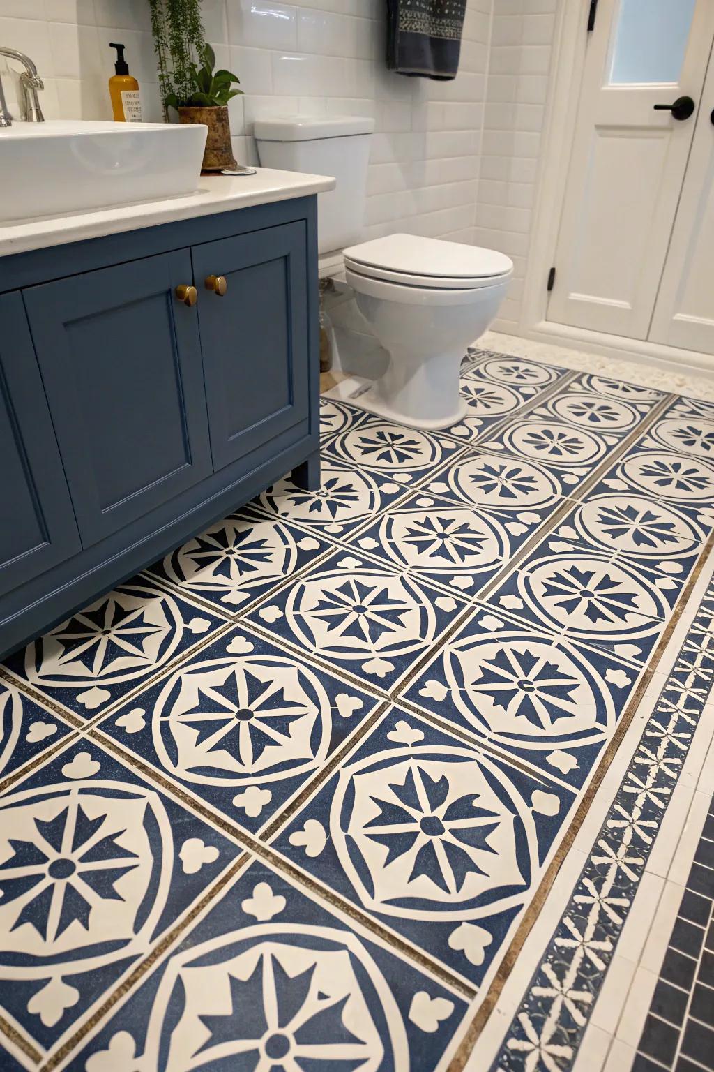 Transform your space with the elegance of a stenciled floor—luxury looks, DIY charm.