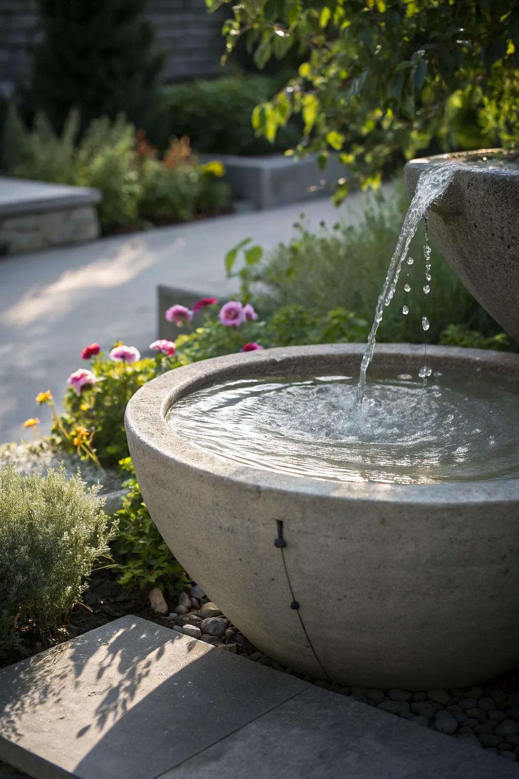 Transform your garden with this stunning DIY concrete basin fountain, where craftsmanship meets modern elegance.