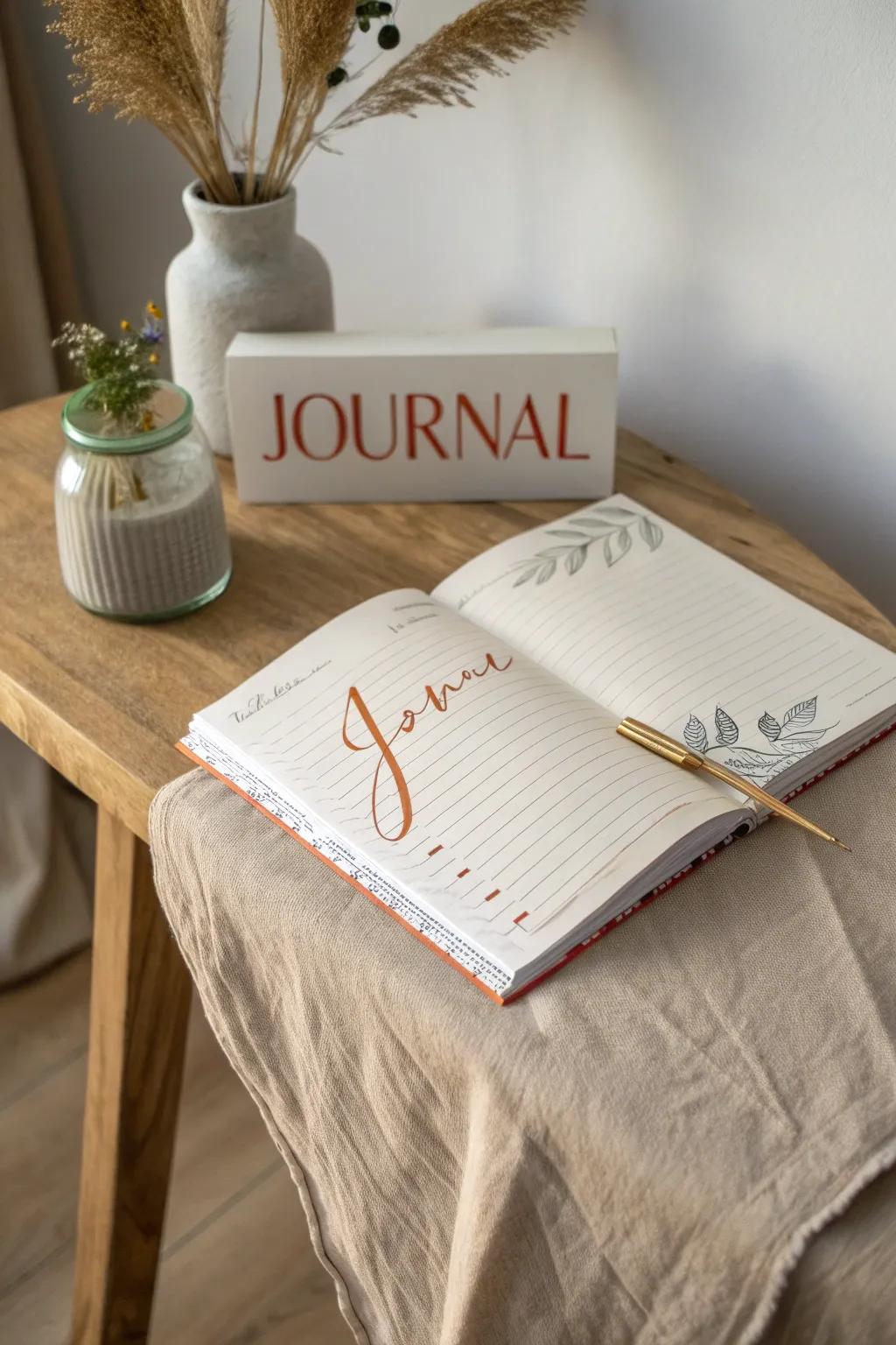 Transform your journal pages with striking headers that blend artistry and elegance.