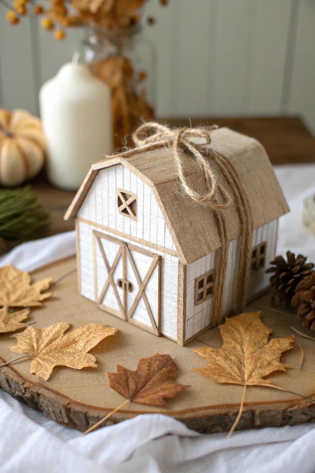 Embrace the beauty of simplicity with eco-friendly touches for your DIY Schleich barn.