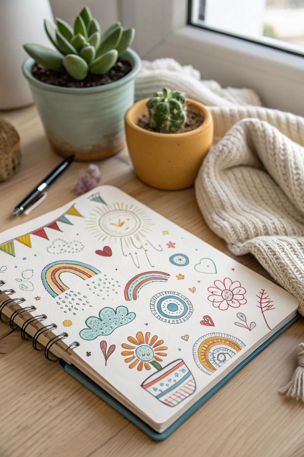 Let your creativity flow with vibrant doodles that brighten your day.