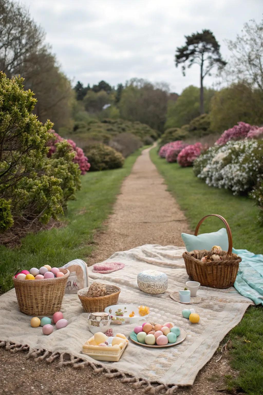End the trail with a cozy picnic spot for the family.