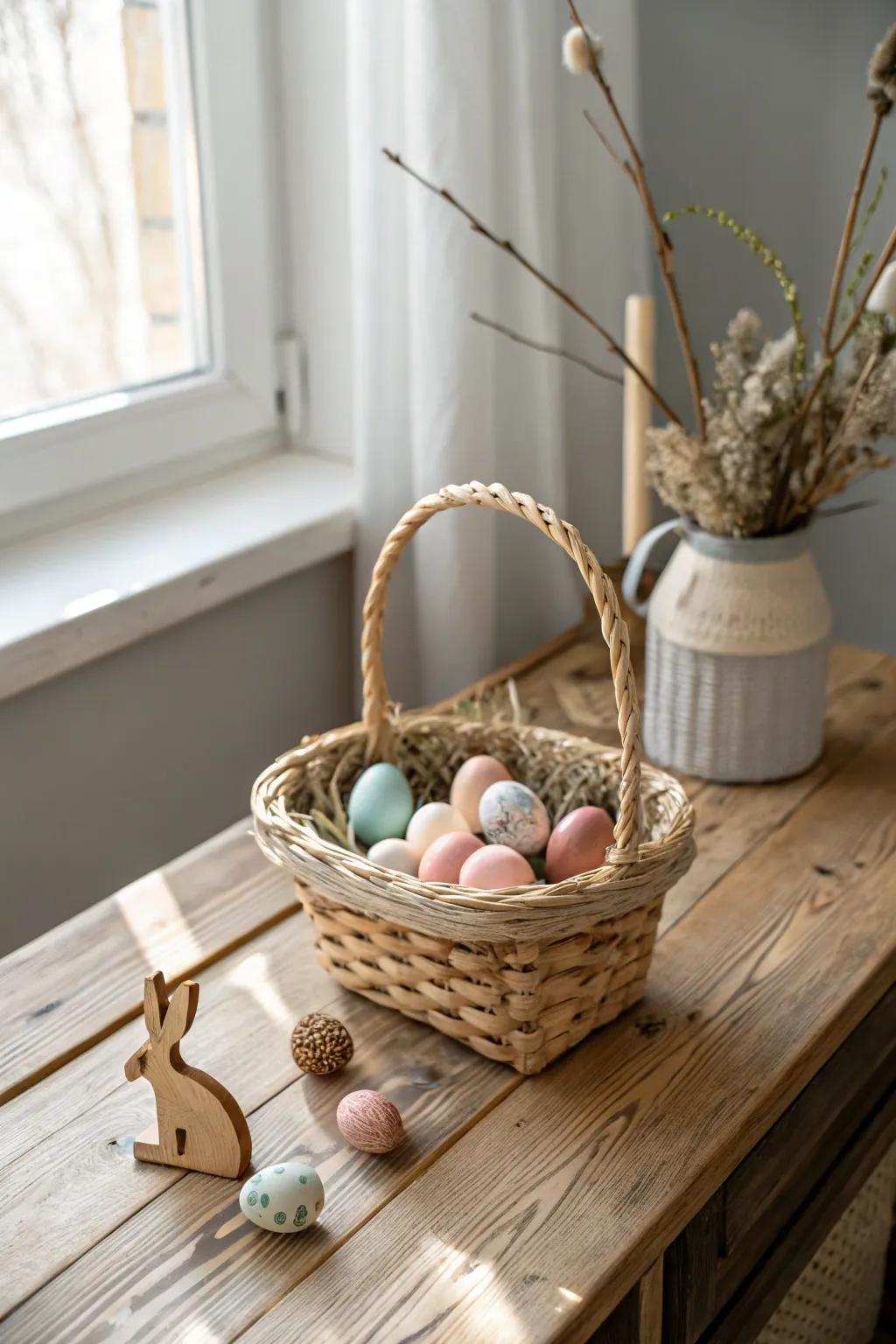 A delightful Easter basket, the perfect final discovery in your child's scavenger hunt adventure.