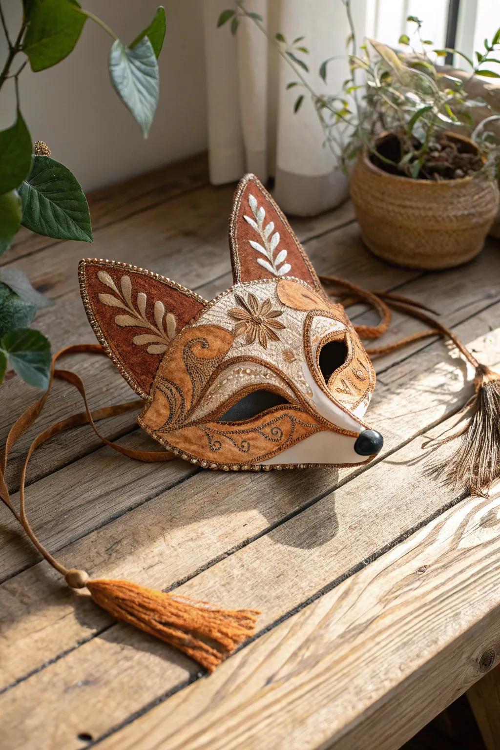 Embrace the whimsy of the woods with handcrafted woodland creature masks.