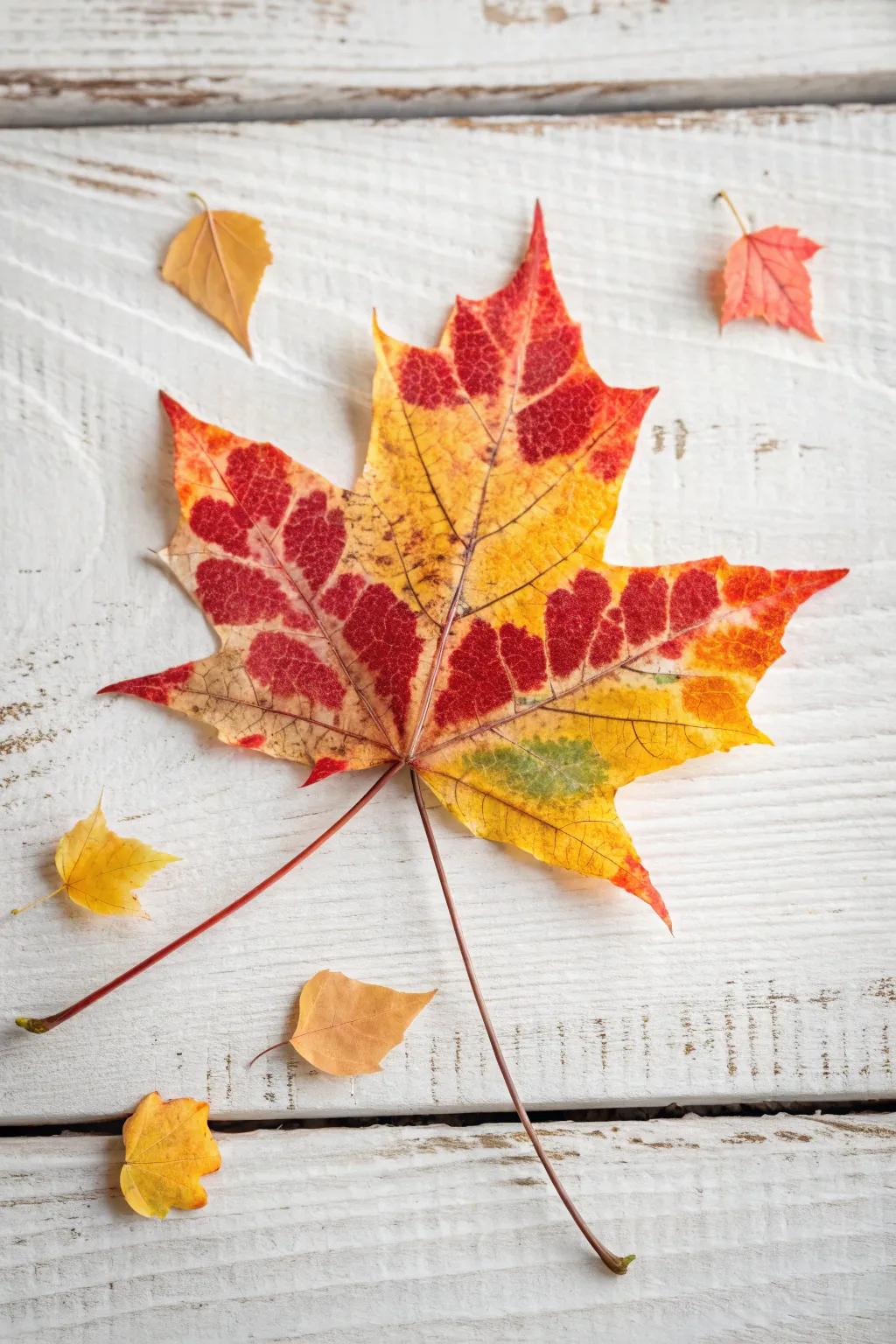 Capture the essence of autumn with delightful fingerprint fall leaves, bringing a touch of crafted warmth to any space.