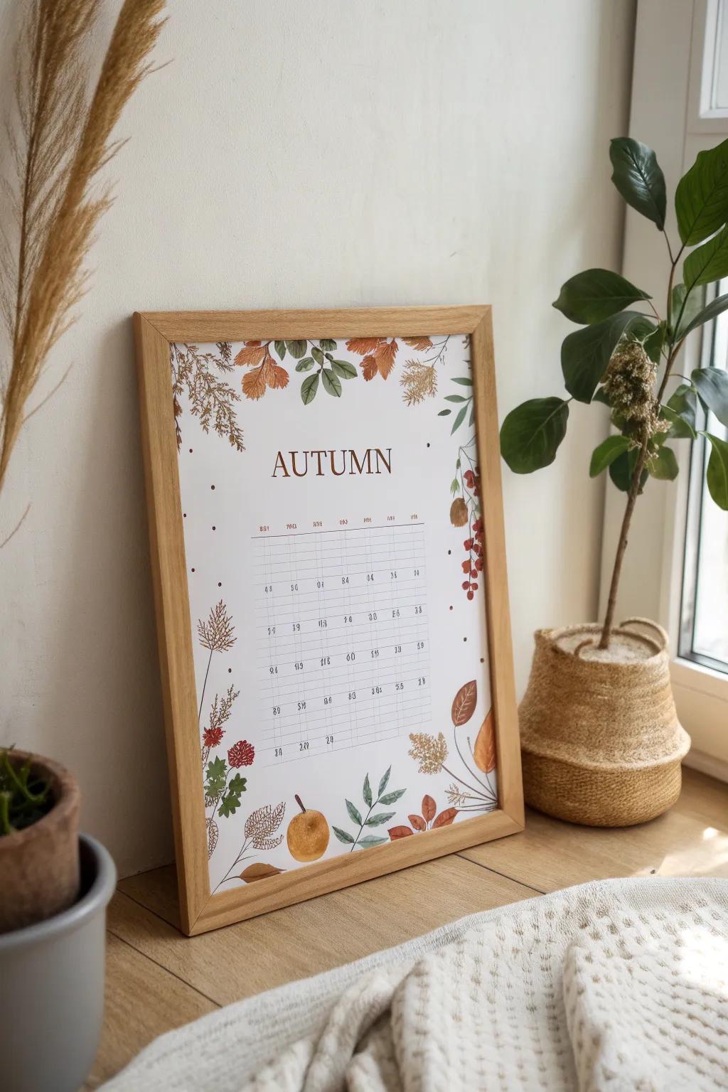 Embrace fall with a beautifully crafted seasonal calendar that keeps you organized and inspired!