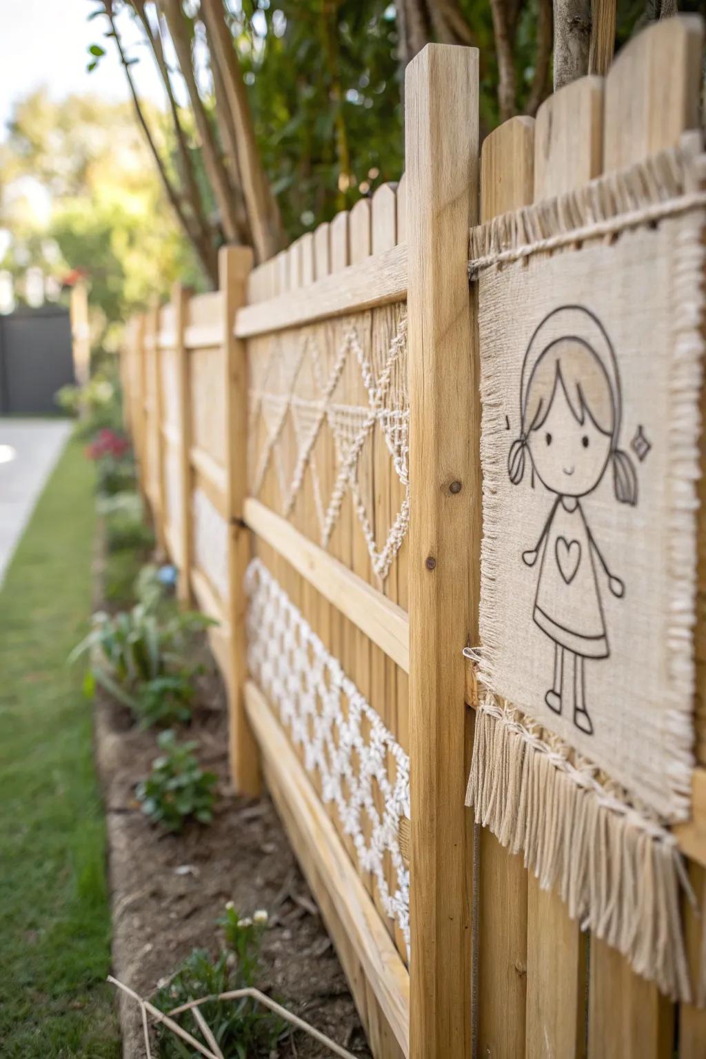 Weaving Stories: A Minimalist Fence Design with a Touch of Whimsy
