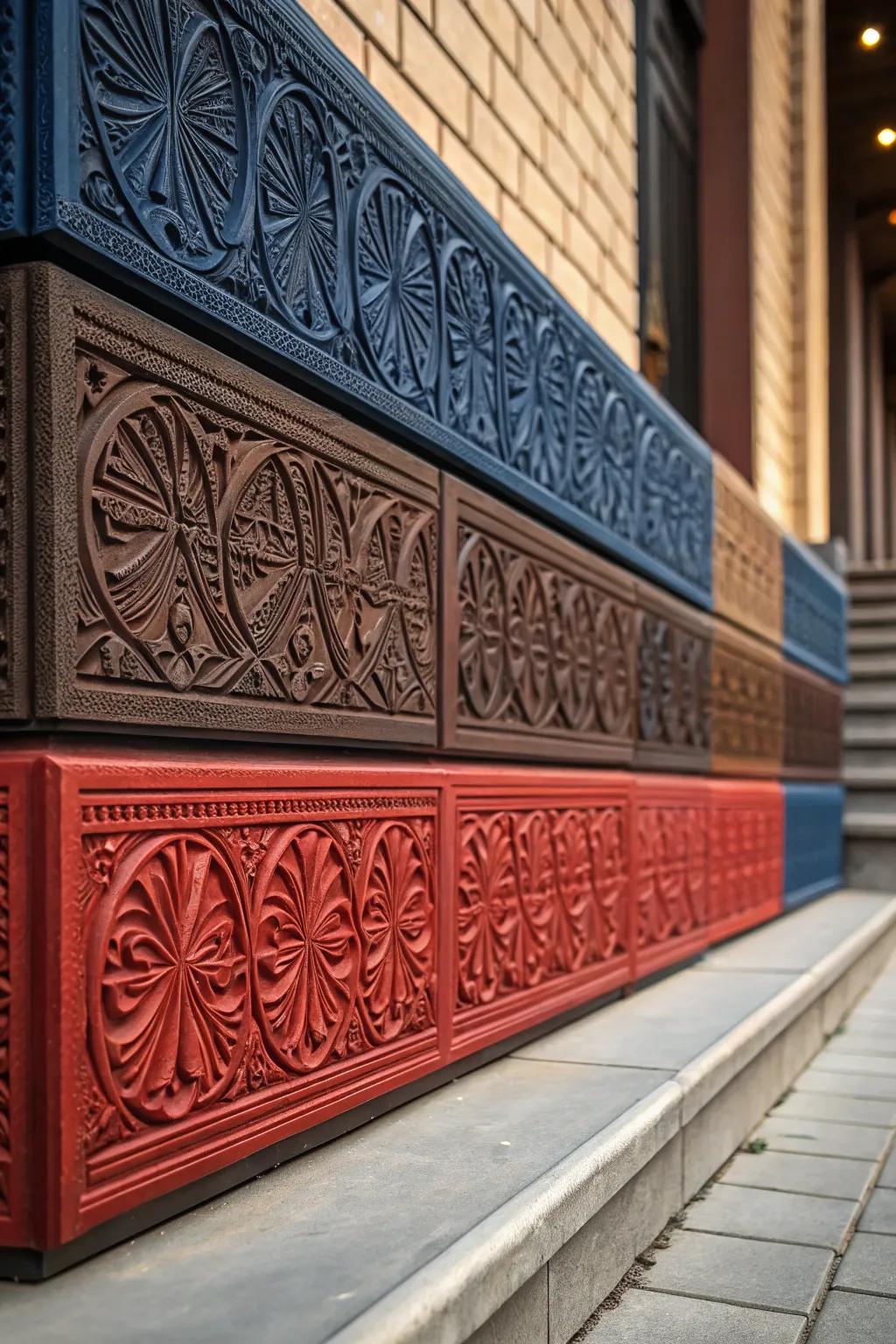 Elevate your foundation skirting with textured panels that add depth and sophistication.