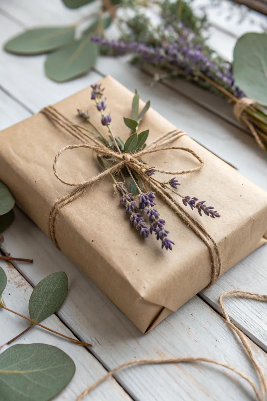Embrace nature's elegance with rustic gift wrapping that speaks to the heart.