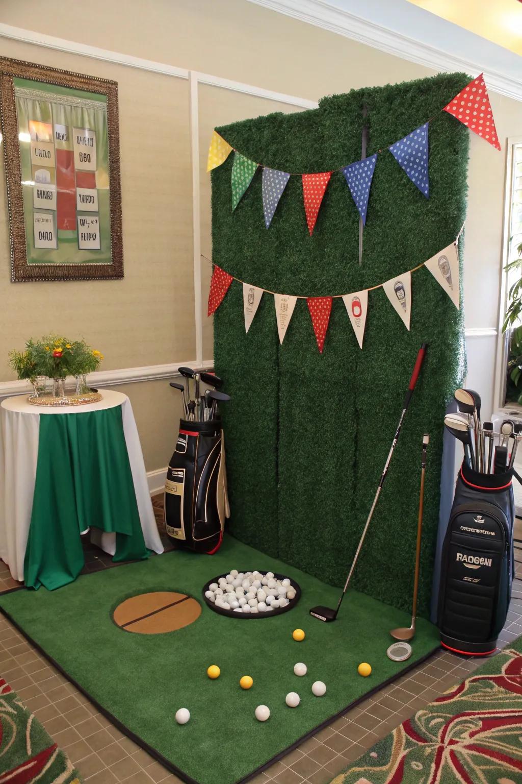 Capture memories with a fun and interactive golf-themed photo booth.
