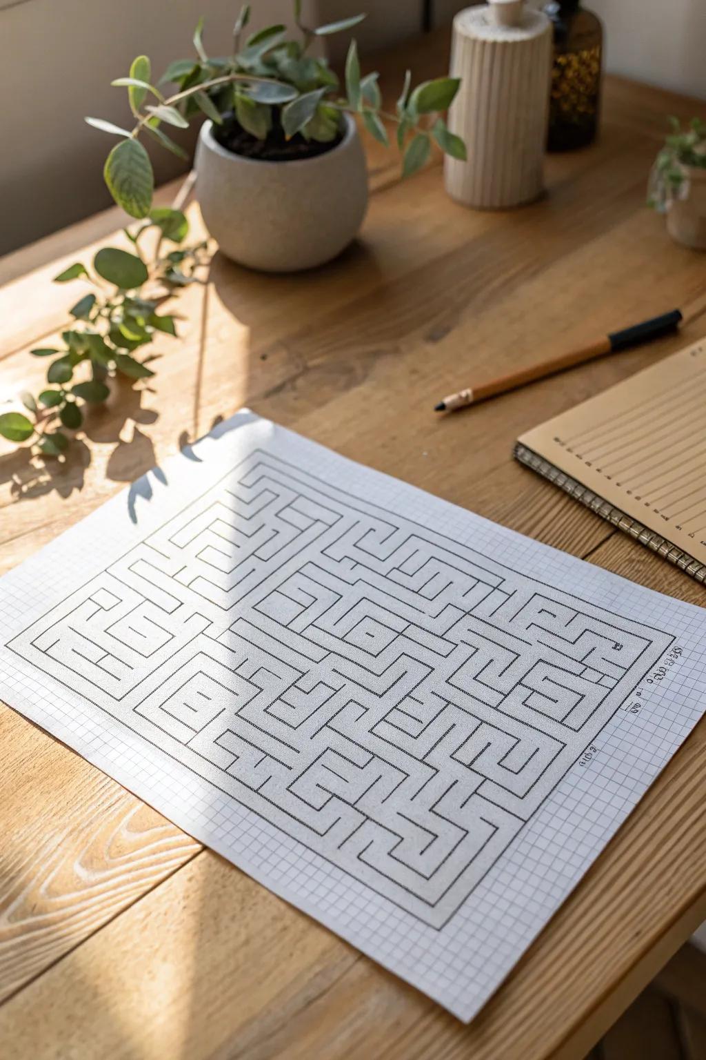 Unlock your creativity with handmade maze art – where precision meets imagination.