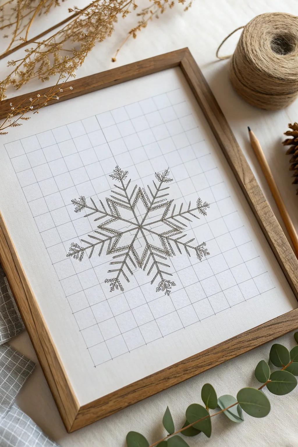 Switch up your seasonal decor with elegant grid drawings that celebrate the holidays in minimalist style.