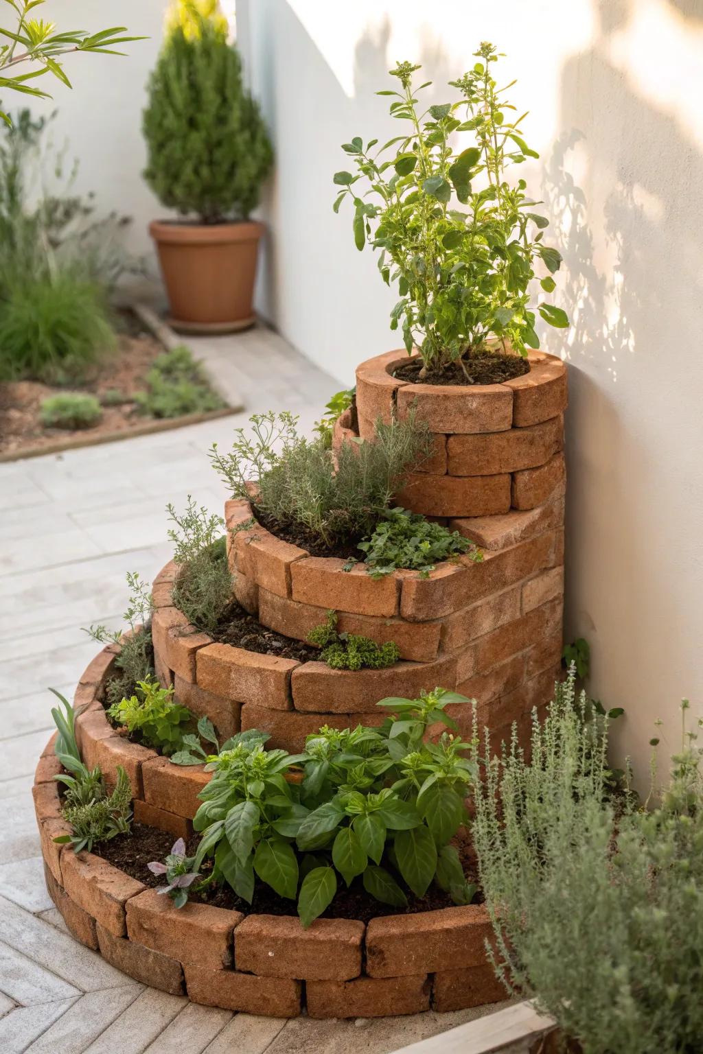 Transform your space with a charming herb spiral—nature's twist on minimalist elegance.