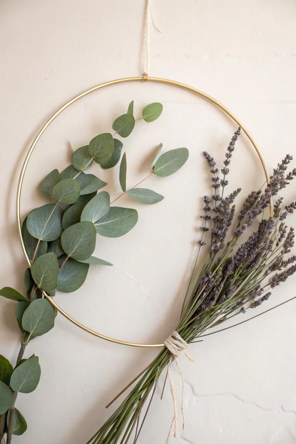 Elegance in Simplicity: A Minimalist Wire Wreath for Modern Spaces
