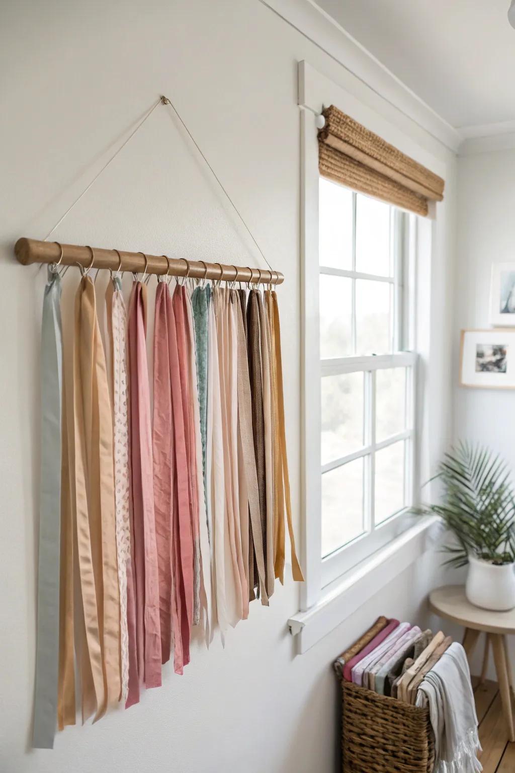 Transform your craft space into a ribbon paradise with this simple and elegant storage solution!