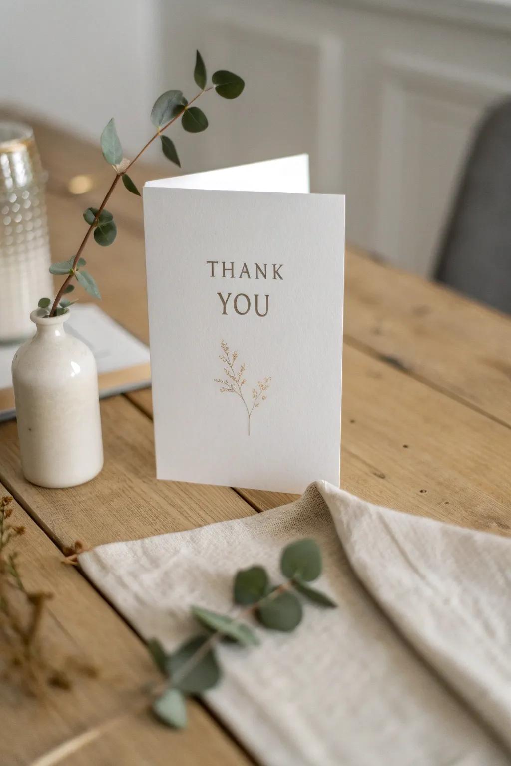 A touch of humor makes thank you cards unforgettable.