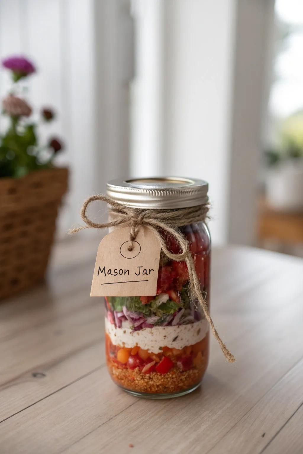 Craft your own holiday delight with this DIY salsa kit—perfectly layered for taste and aesthetic!
