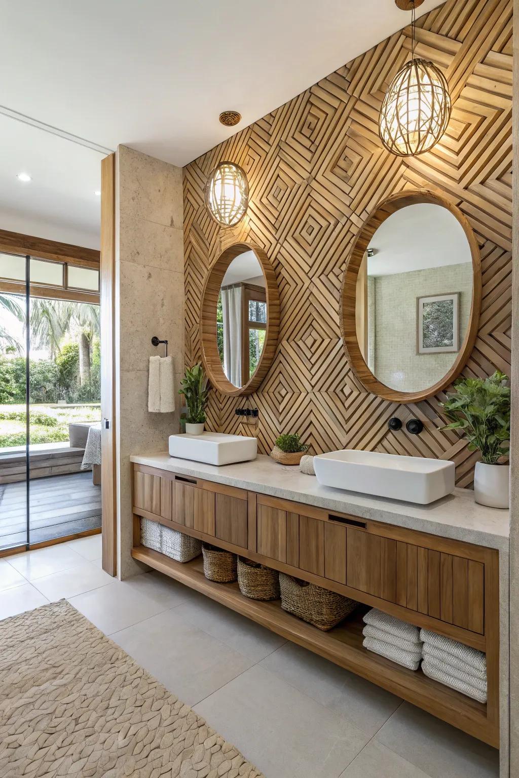 Unique accent features add character and warmth to your bathroom.