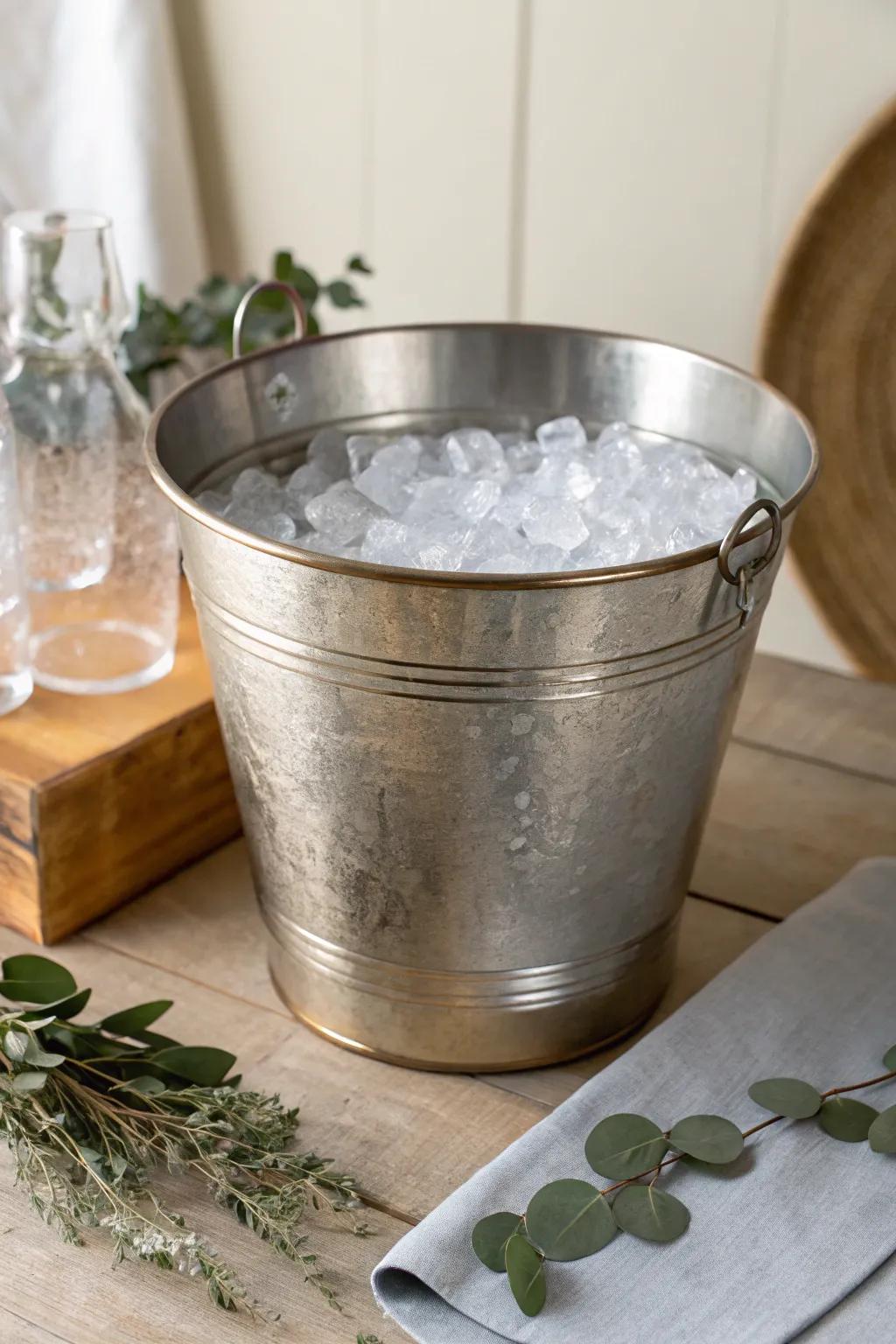 Chill out in style with this elegant ice bucket centerpiece for your next gathering.