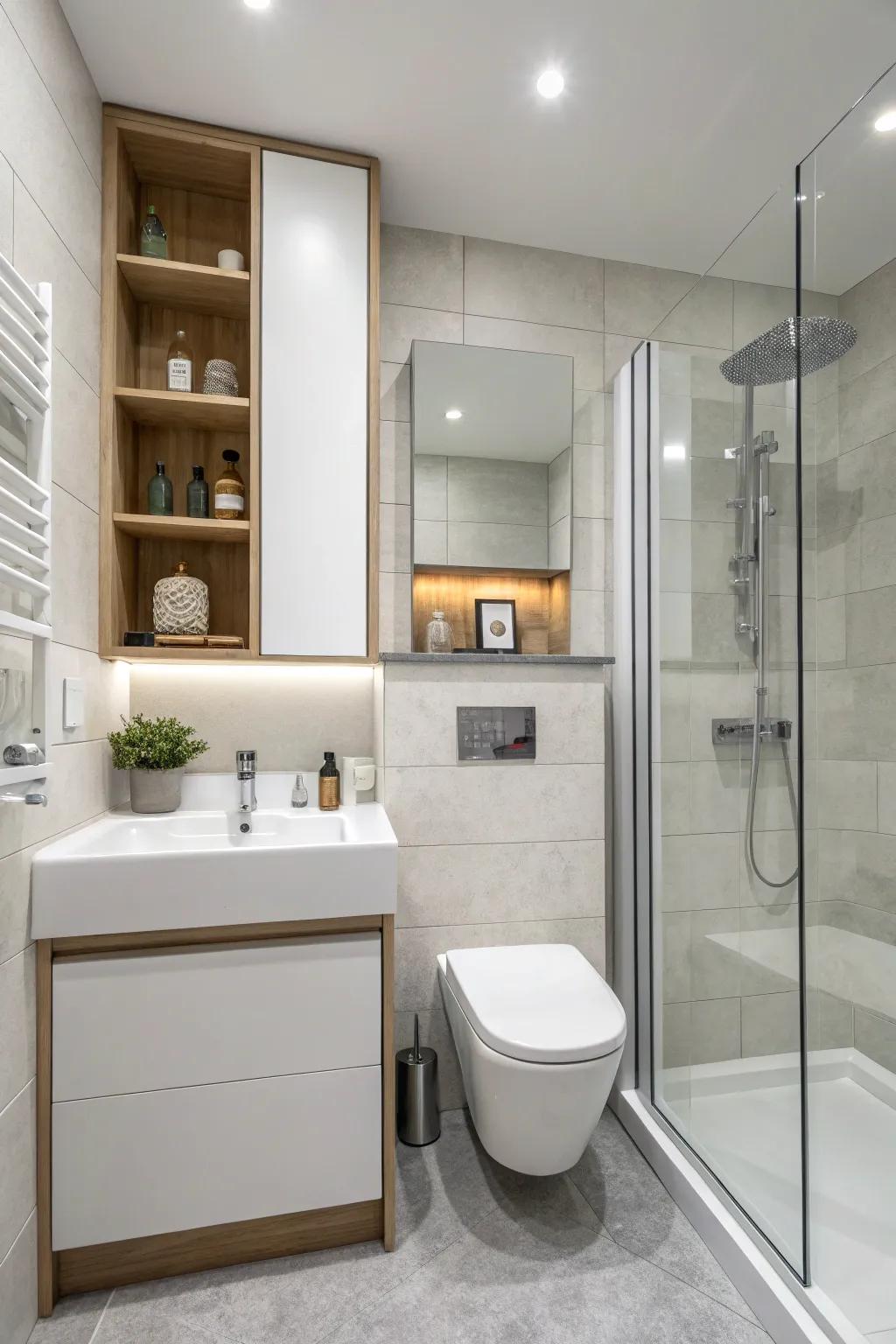 Slimline cabinets optimize space while maintaining a modern look.