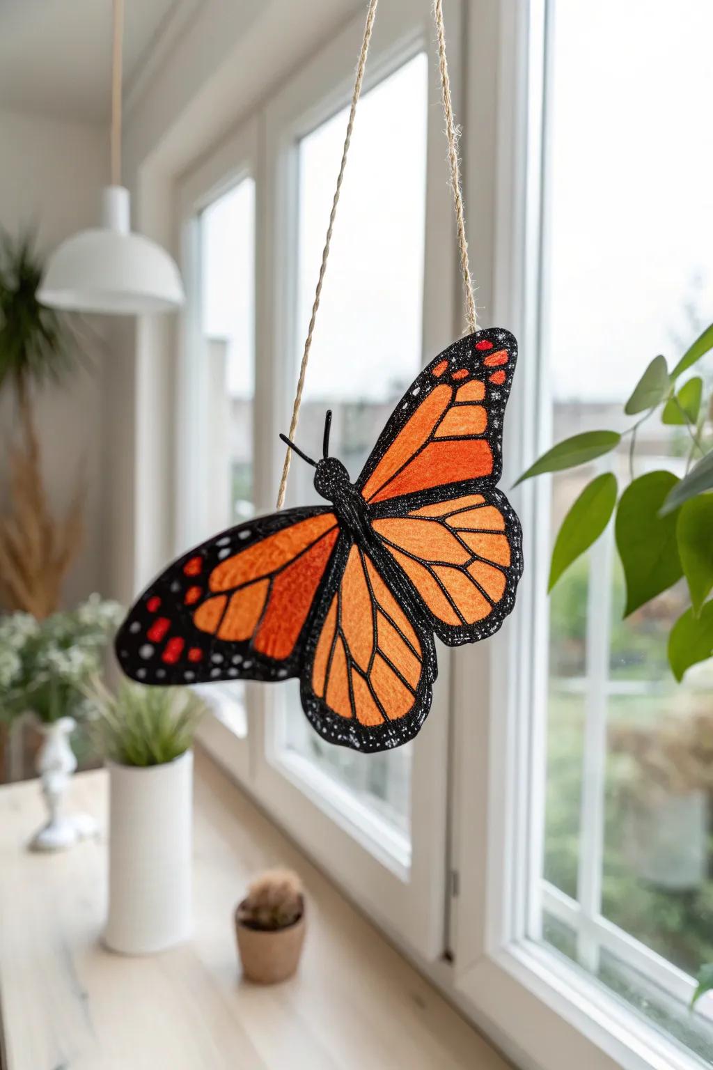 Capture the light with handmade monarch butterfly suncatchers that bring a touch of nature indoors.