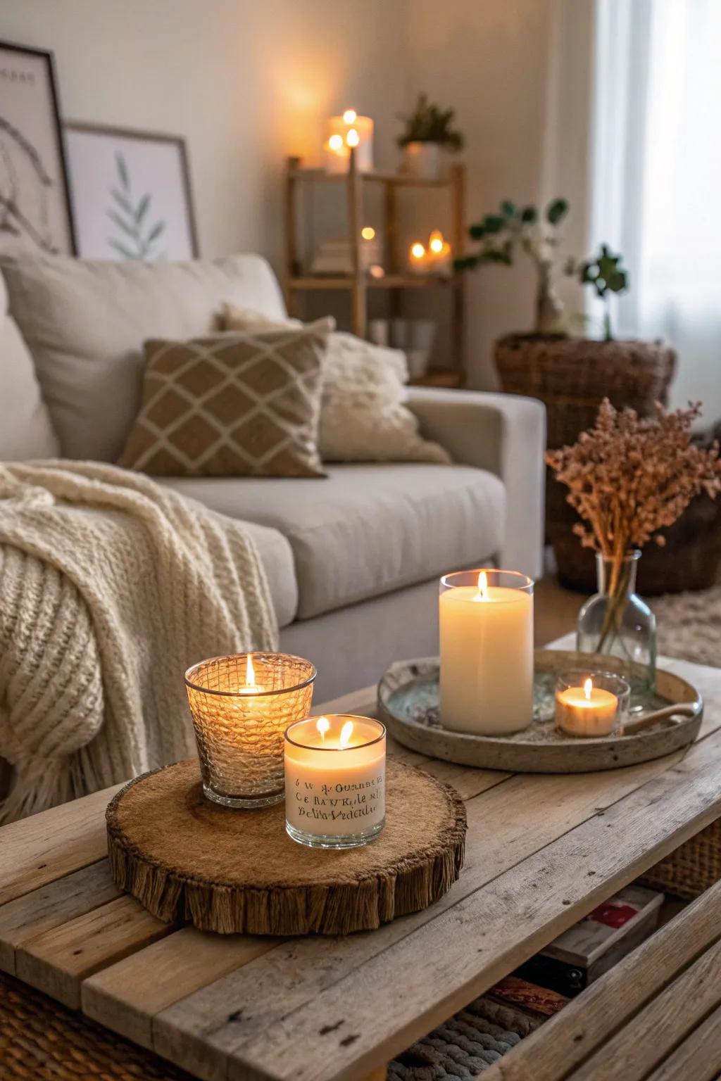 Nature-scented candles bring the fresh aroma of the outdoors inside.