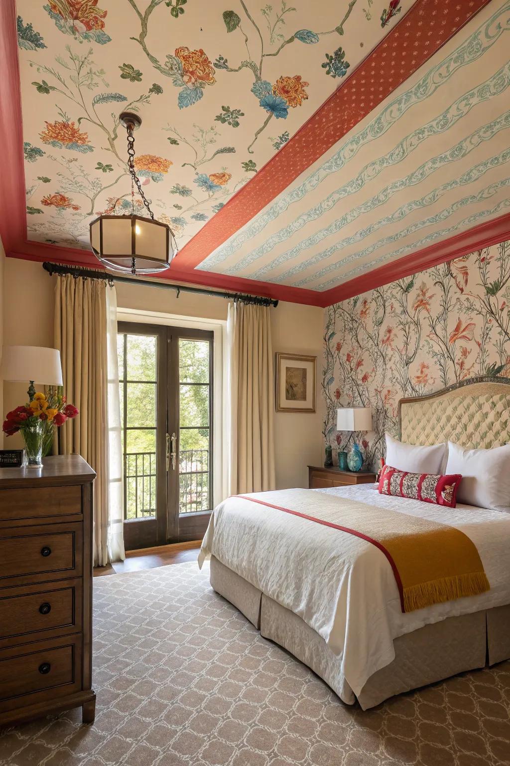 An accent ceiling can add a unique and sophisticated touch.