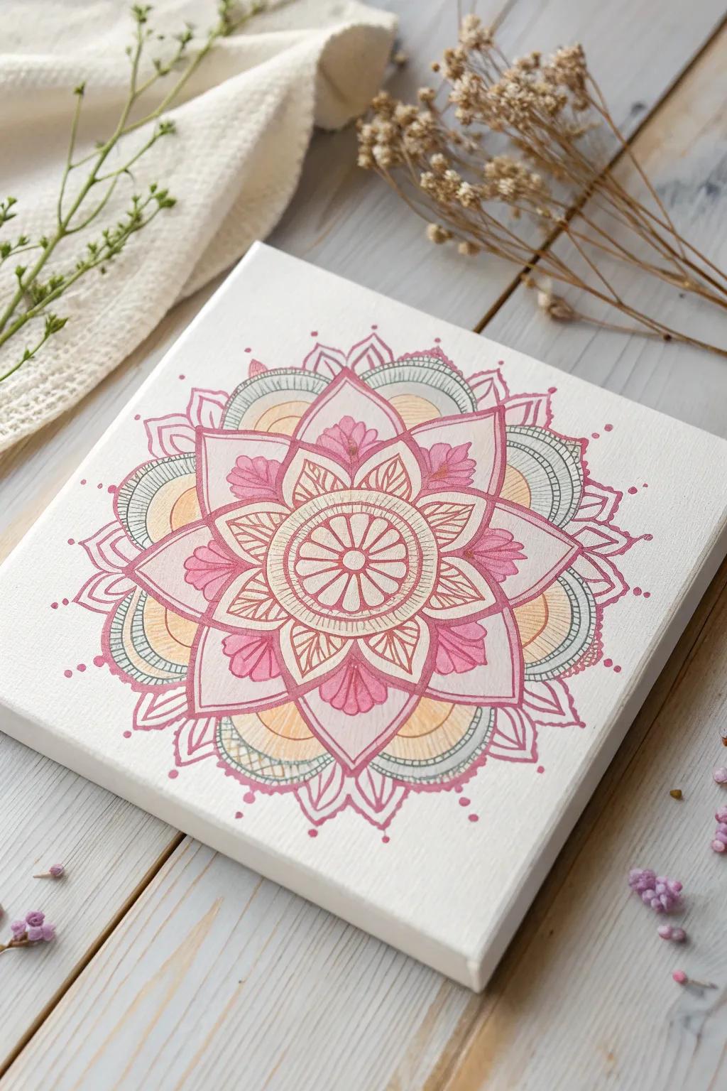 Discover tranquility in every stroke with this captivating mandala art, perfect for adding a touch of elegance and calm to any space.