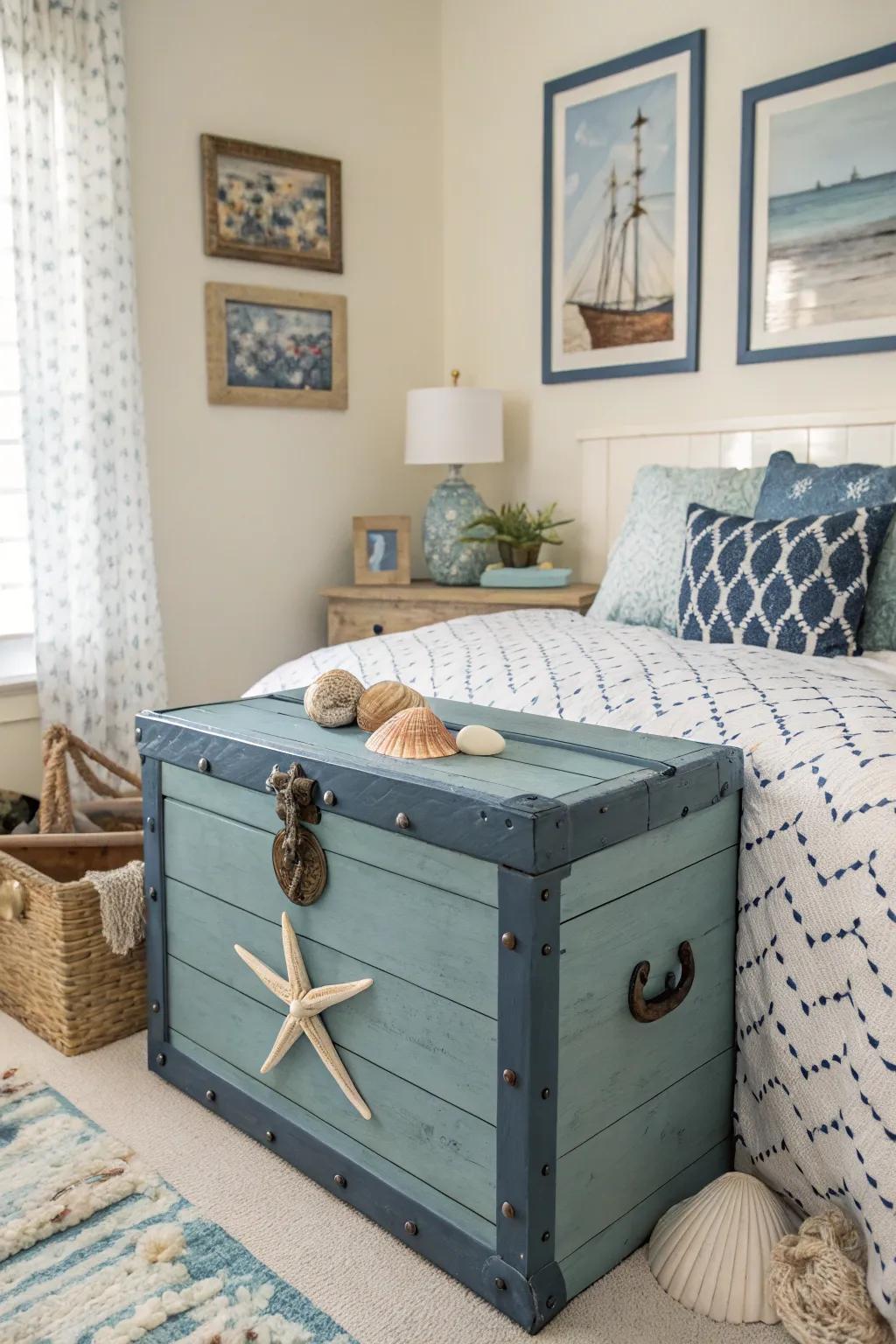Ocean-inspired blues for a serene coastal vibe.