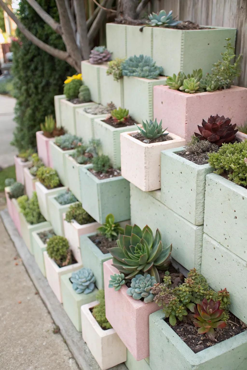 Transform your wall into a lush masterpiece with a succulent vertical garden. 🌿✨ #ScandiBoho #GardenGoals