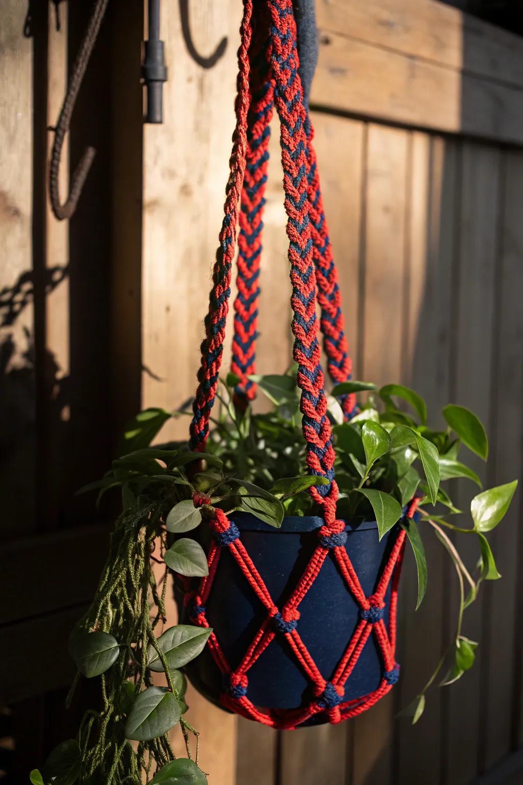 Elevate your greenery game with these striking paracord plant hangers.