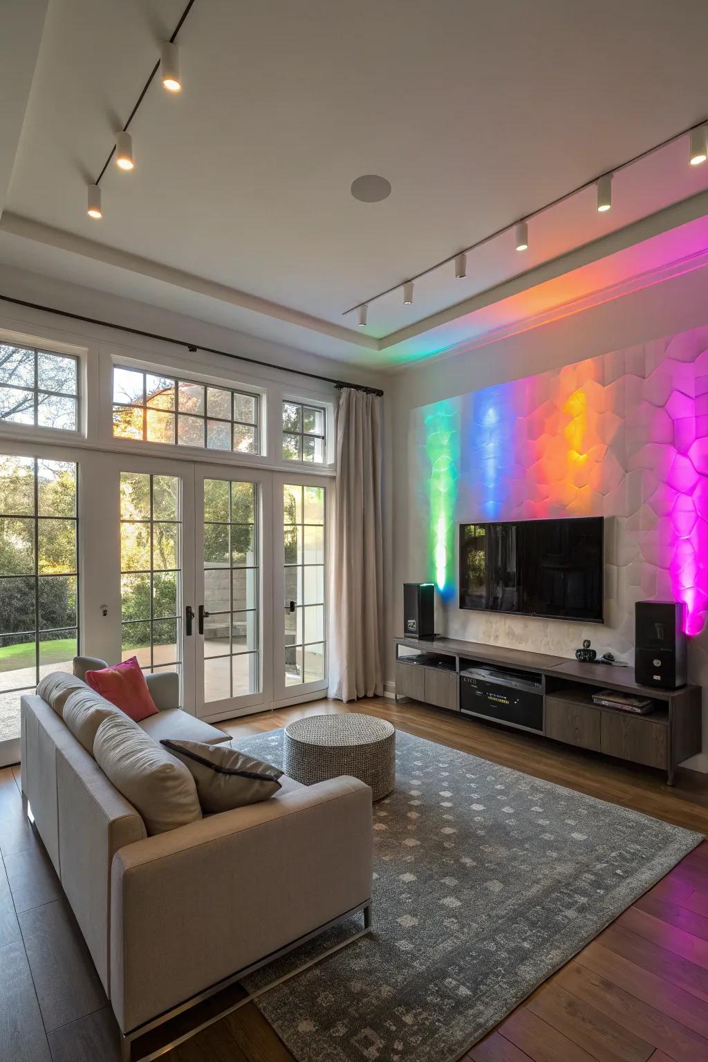 Control your party mood with smart lighting.