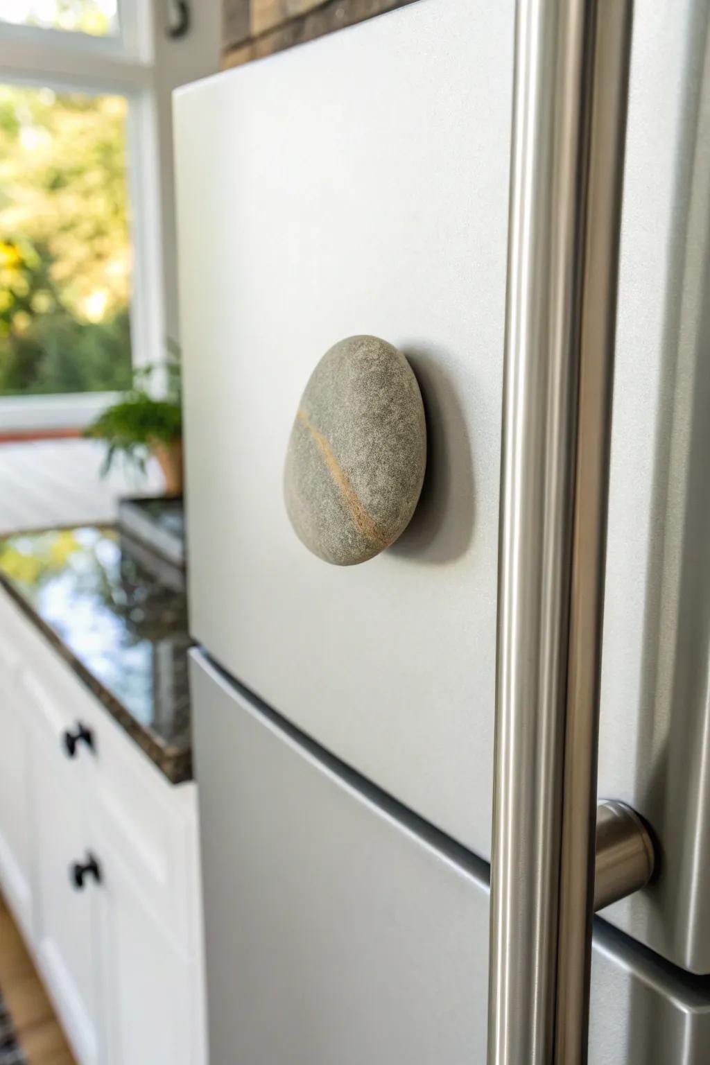Embrace nature's simplicity with elegant pebble magnets.