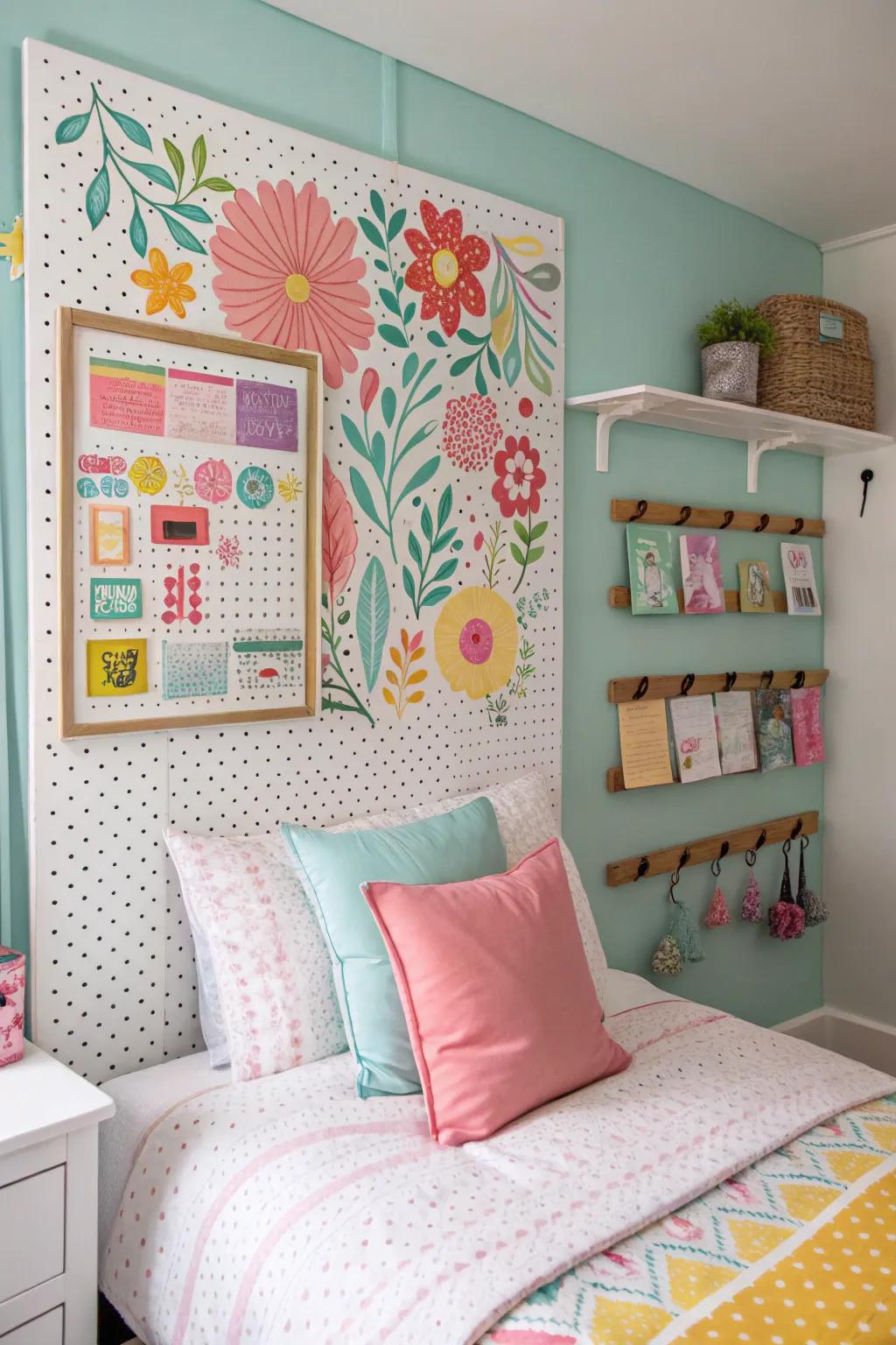 Enhance your room with DIY pegboard decor.