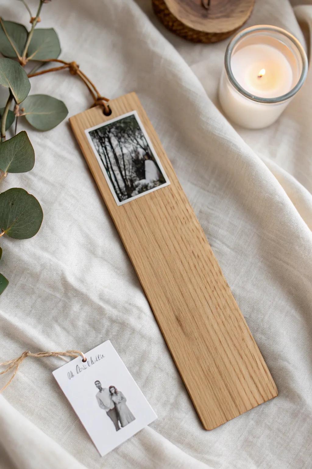 Capture memories in every chapter with a custom photo bookmark.