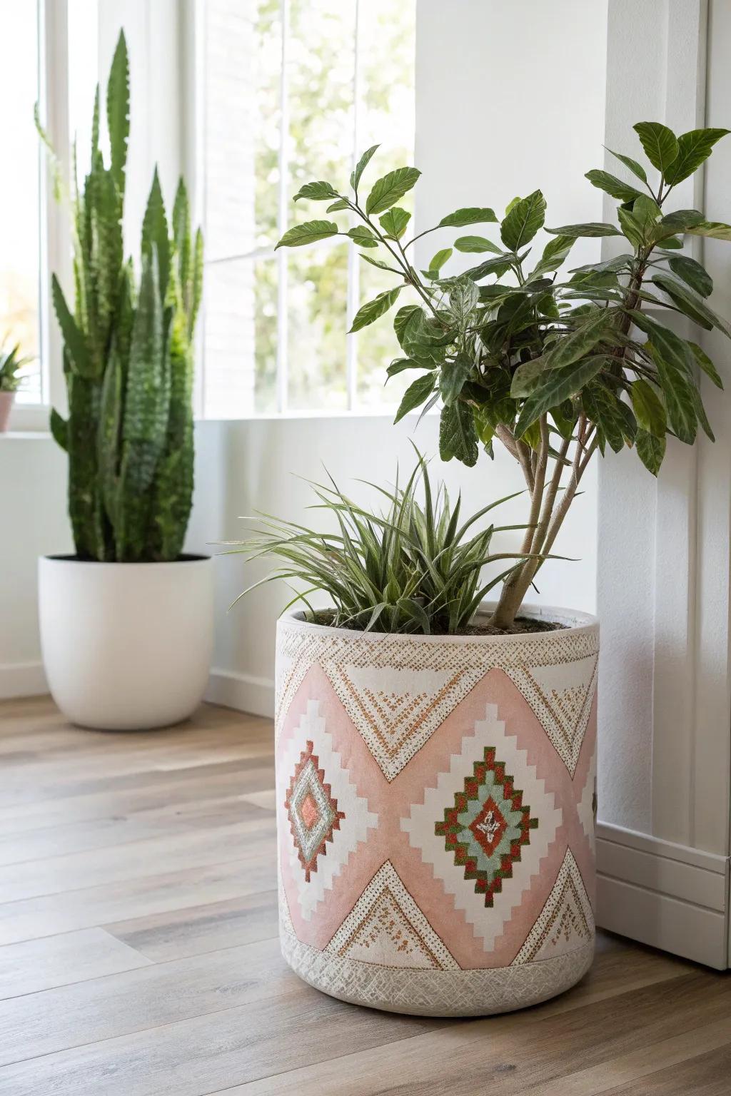 Transform your space with pixel art planters that blend simplicity and natural beauty. #ScandiBoho #PixelArt