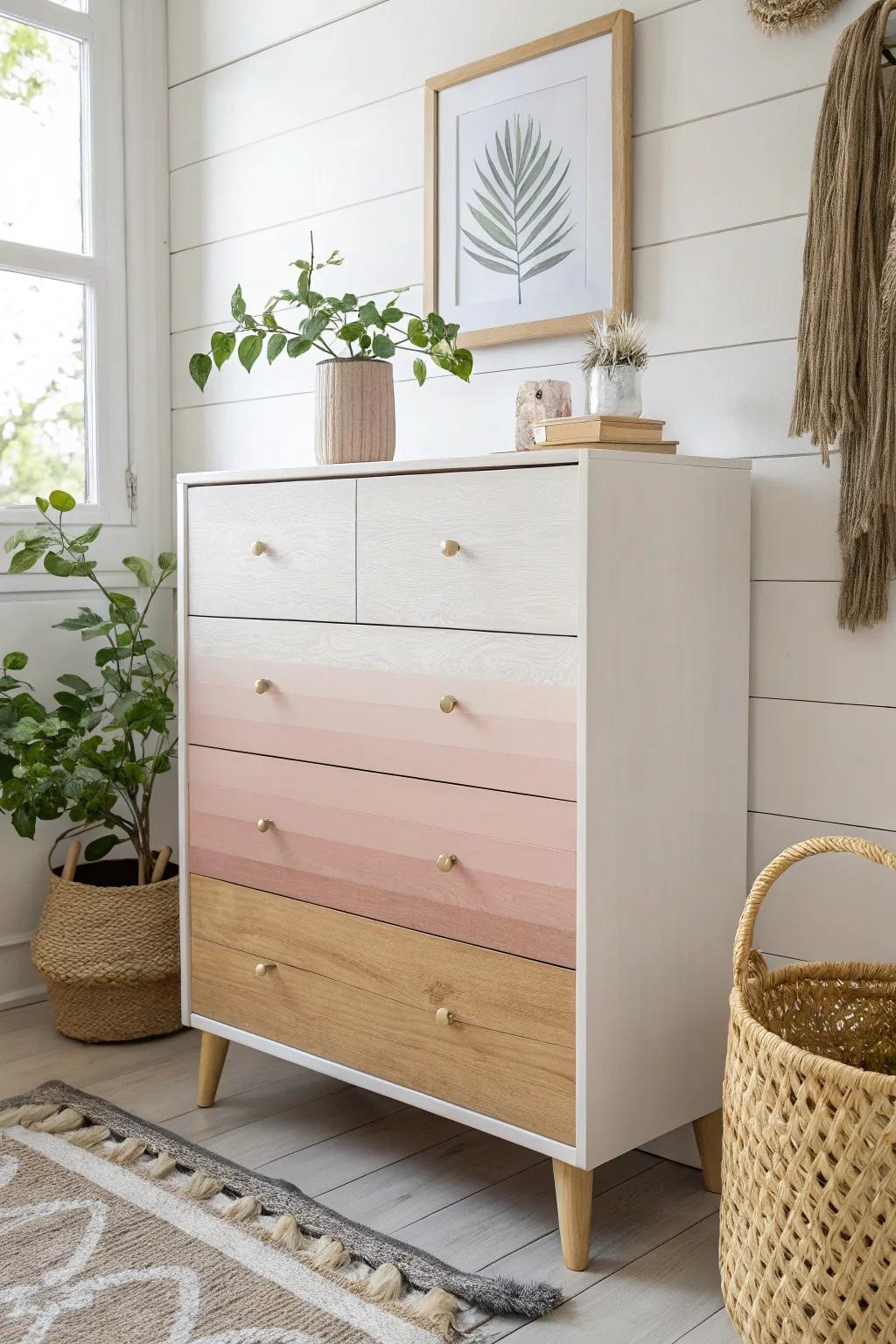 Transform your space with a touch of ombre elegance—embrace the beauty of gradients in your decor.