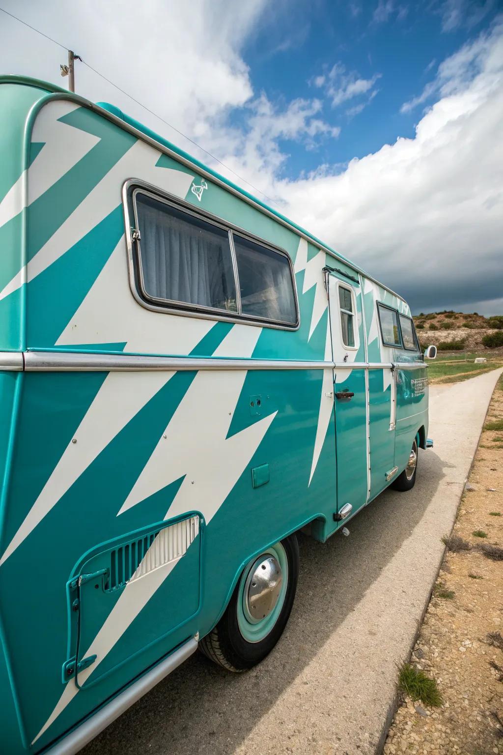 Electrify your journey with a bold lightning bolt design!