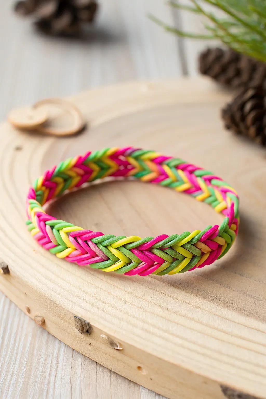 Illuminate your style with a neon zig zag bracelet, where simplicity meets vibrancy.