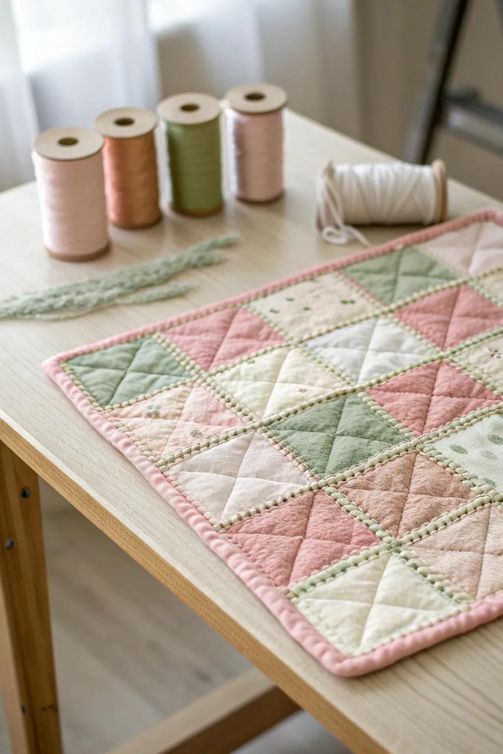 Stitch together creativity and fun with this delightful mini quilt project for kids!