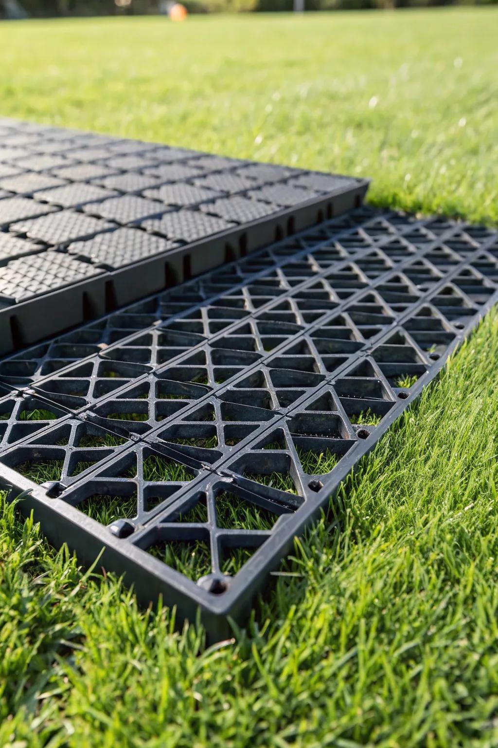 Transform your DIY shed project with this eco-friendly and easy-to-assemble plastic grid foundation.