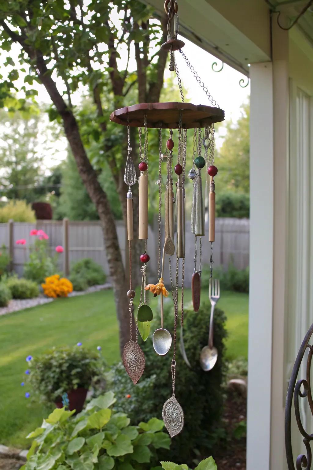 An eclectic mix of silverware creates a unique soundscape.