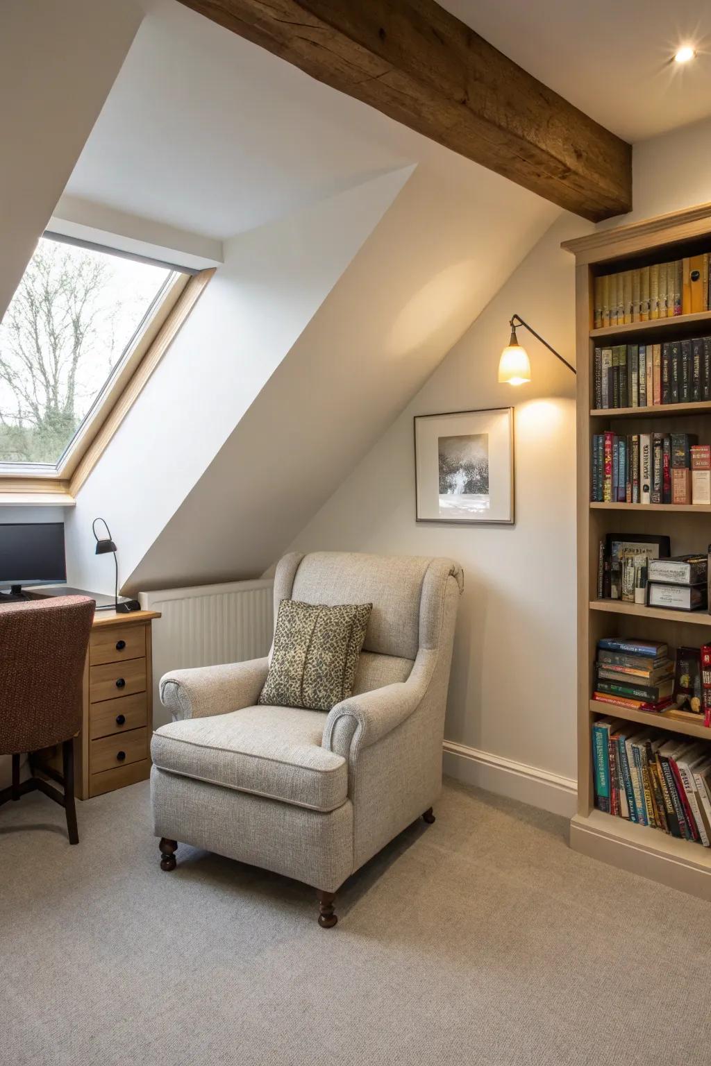 Designing a comfortable reading nook within your office
