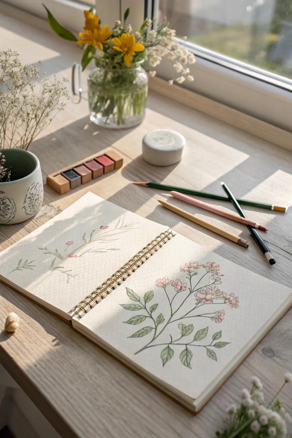 Embrace the beauty of spring through art—discover your creativity with each delicate stroke.