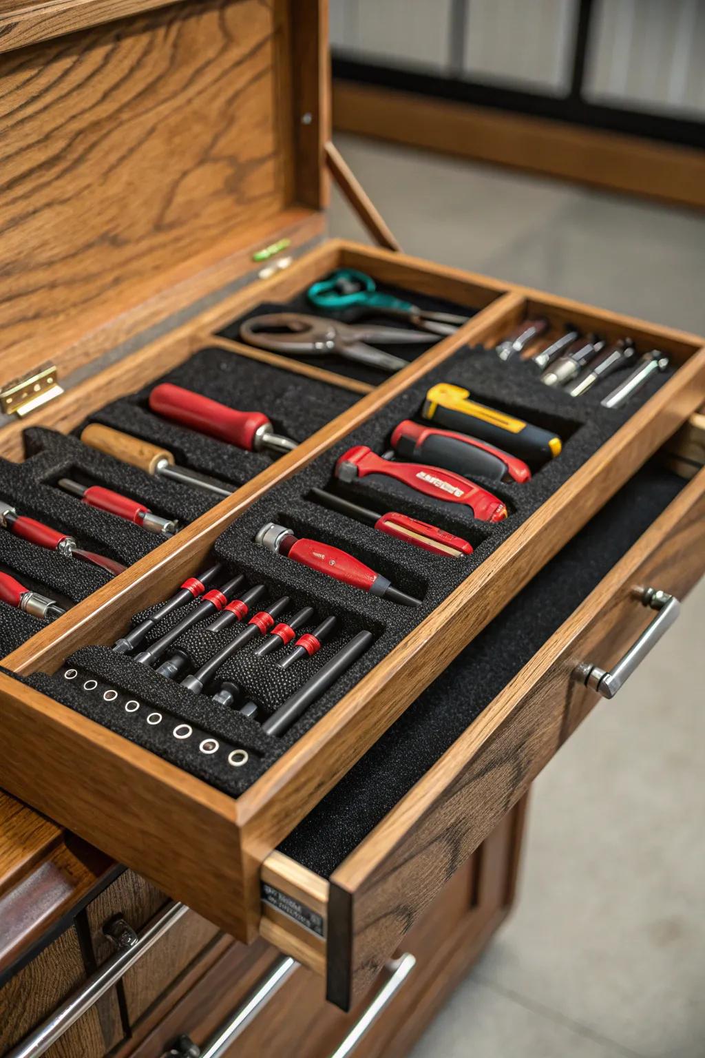 Master the Art of Organization with Custom Tool Slots.