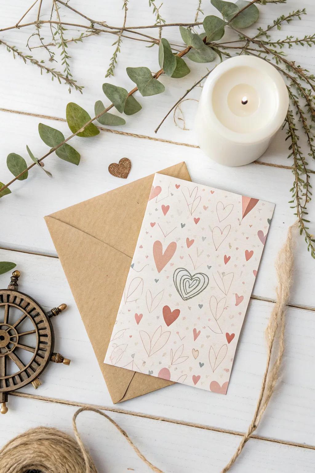 Unlock the love: Discover hidden messages in a beautifully crafted Valentine's Day card.