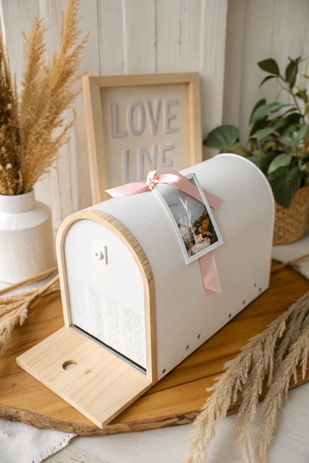 Capture memories with this charming Polaroid picture mailbox — a perfect blend of nostalgia and minimalist elegance for Valentine's Day.