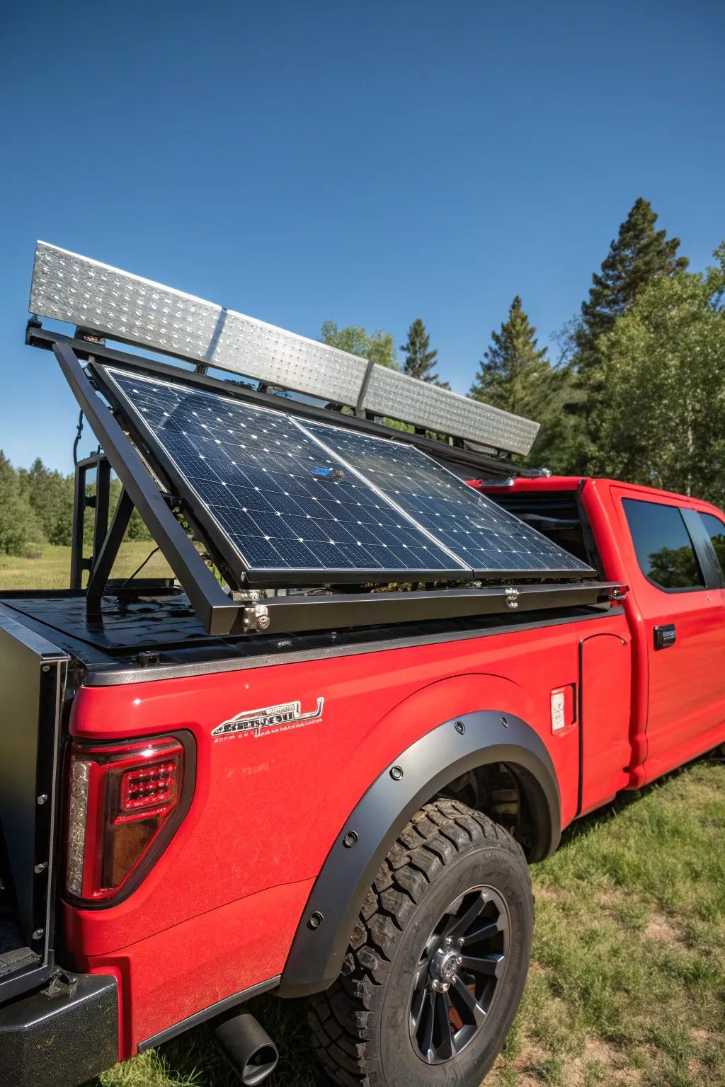 Harness the sun's power with this expertly crafted welding bed featuring solar integration—where craftsmanship meets sustainability.