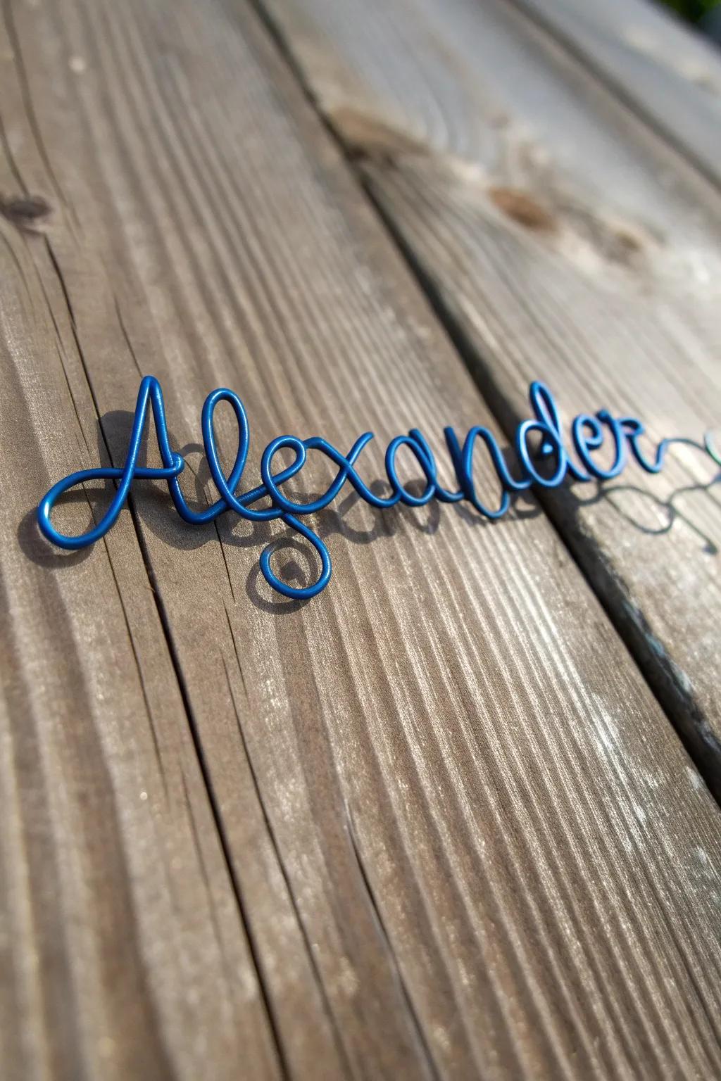 Add a touch of personalized elegance to your space with handcrafted wire names.